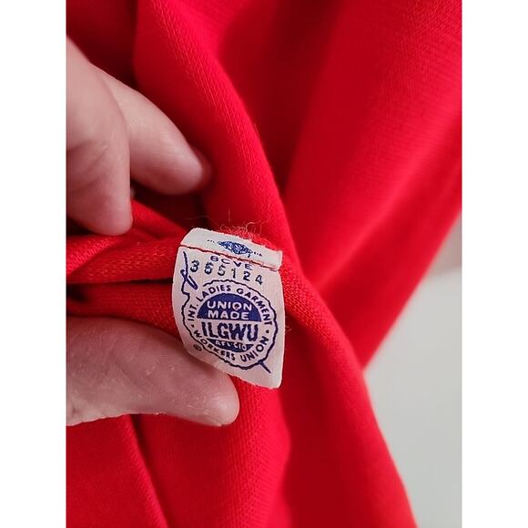 SOLD Jonathan Logan Red Orange Dress Jacket Set Vintage Polyester 16-18" PTP - Picture 4 of 12